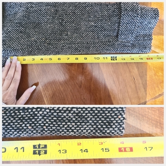 CAbi Tweed Moto Jacket Size 8 Wool Blend #638 Lined Zipper Pockets One Button - Picture 14 of 16